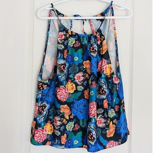 TOPSHOP Sleeveless floral tropical tank sz 10 @c - Picture 1 of 4